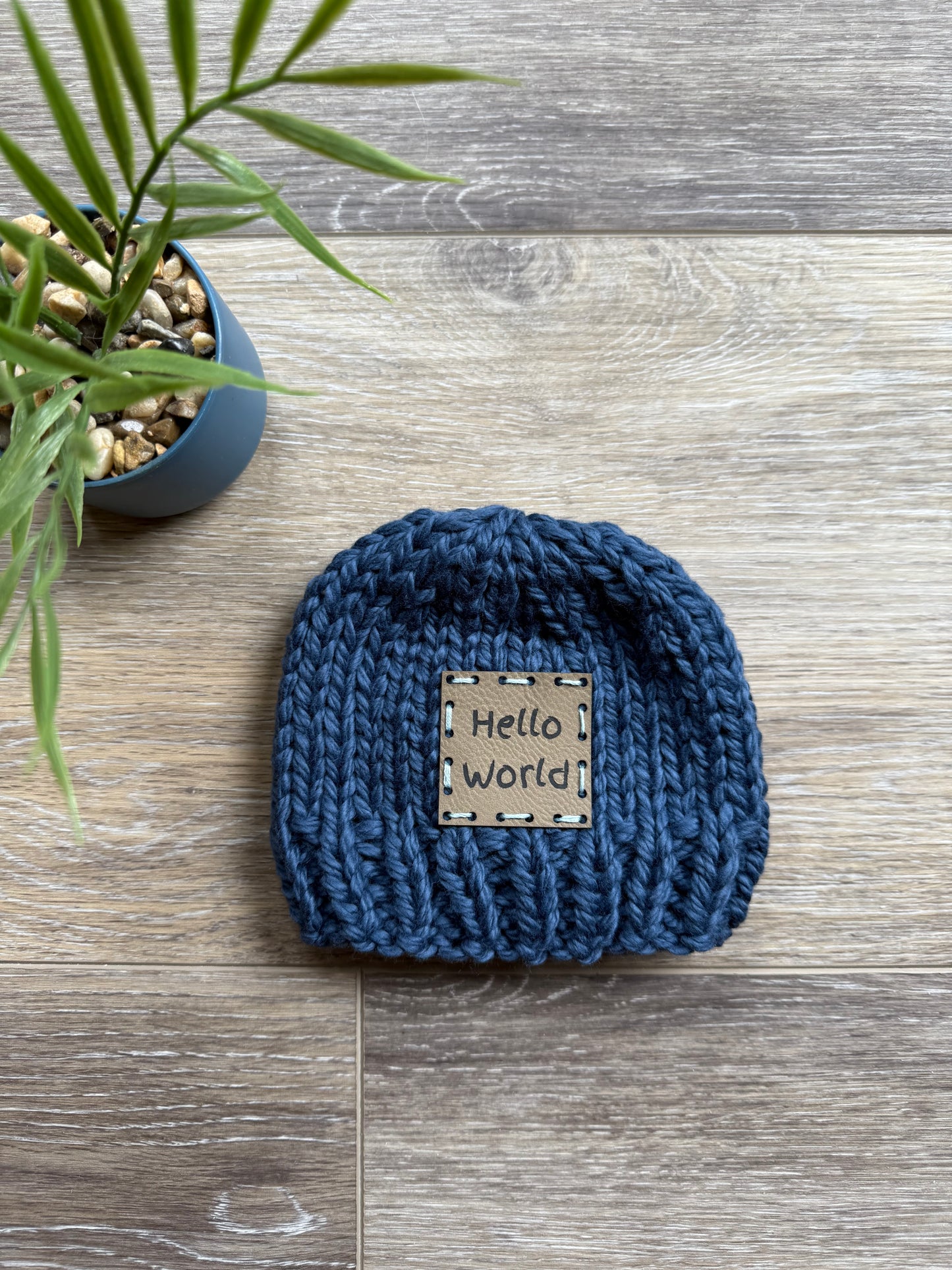 Hand-Knitted Newborn Hat 100% Organic Cotton