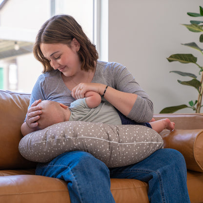Nursing Pillow With Lumbar Support and Removable Organic Cover