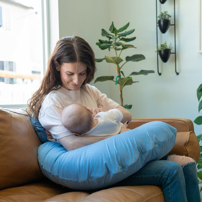 Nursing Pillow With Lumbar Support and Removable Organic Cover