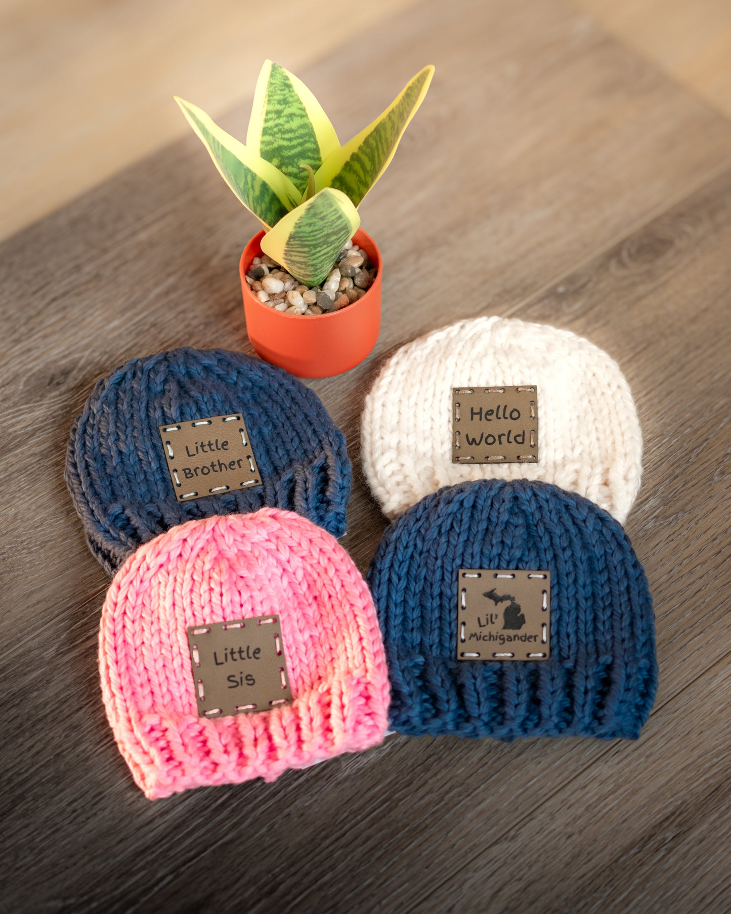 Hand-Knitted Newborn Hat 100% Organic Cotton