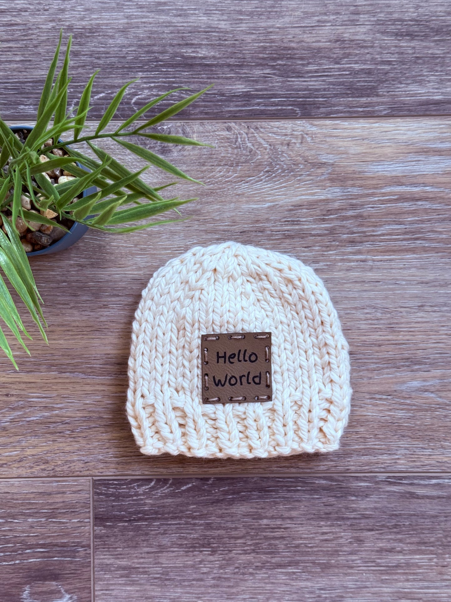 Hand-Knitted Newborn Hat 100% Organic Cotton