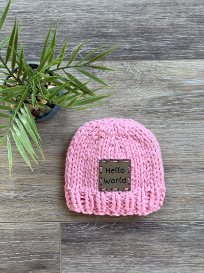 Hand-Knitted Newborn Hat 100% Organic Cotton